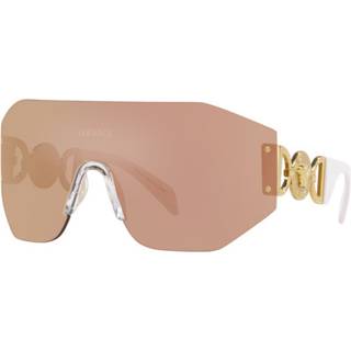 Versace Unisex VE2258 10027J Solbriller Metal Rosa Brun Geometrisk Spejlet Spejl