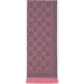 Gucci GG wool jacquard scarf - brown - One Size