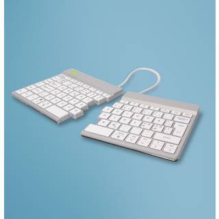 R-Go Tools Ergonomic keyboard R-Go Split Break with break software, ergonomic split keyboard, QWERTY (NORDIC), Bluetooth, white