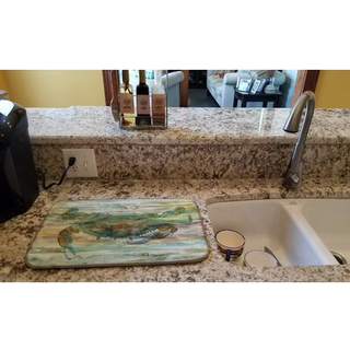 """" Caroline's Treasures SC2015DDM Crab A Ben Up Sunset Dish-Drying-Mats 14x21 Multicolor """"