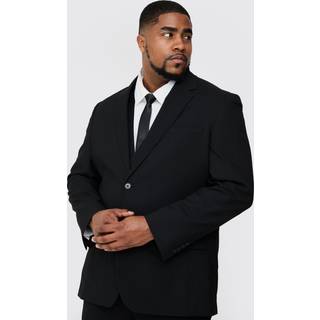 Mens Plus Regular Fit Suit Jacket In Black