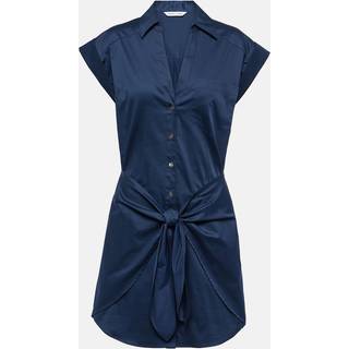 Veronica Beard Aimee cotton-blend shirt dress - blue - XXXS