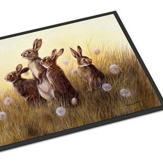 """" Carolines skatte kaniner i mælkebøtter indendørs eller udendørs mat 24x36 BDBA0144JMAT 24 """" ""H x 36"" """" ""W multicolor"" ""