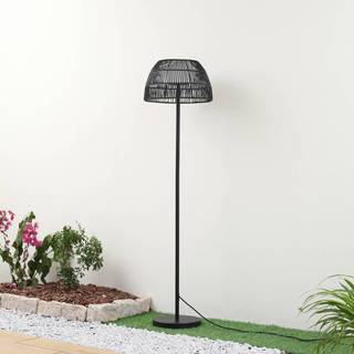 Lucande LED udendørs gulvlampe Heribio, sort, jern, 153 cm Heribio, Sort, Metal, Moderne