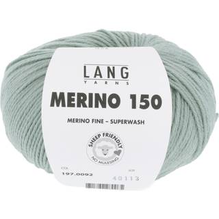Lang Yarns Merino 150 092 Indhold: 100% Superwash merinould Vægt/længde: 50 g = ca. 150 meter Anbefalede pinde: 3-3.5 mm Strikkefasthed: 10 x 10 cm = 27 m x 37 p Vask: Maskinvask 30 ℃ / Tåler ikke tørretumbling / Brug aldrig skyllemiddel.
