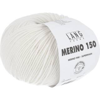 Lang Yarns Merino 150 013 Indhold: 100% Superwash merinould Vægt/længde: 50 g = ca. 150 meter Anbefalede pinde: 3-3.5 mm Strikkefasthed: 10 x 10 cm = 27 m x 37 p Vask: Maskinvask 30 ℃ / Tåler ikke tørretumbling / Brug aldrig skyllemiddel.