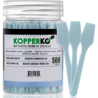 Koppko 500 Pack 2,5 tommer kosmetiske spatler - Lille plastspatel til kosmetikcremer og håndværk | Makeup spatel eller multifunktionsmini -applik