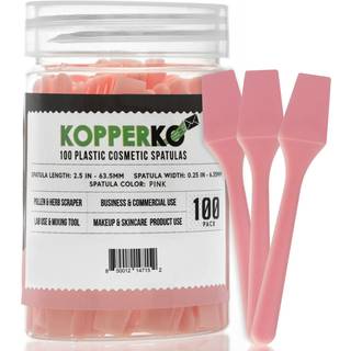 Kopperko 100 Pack 2,5 tommer kosmetiske spatler - lille plastspatel til cremer håndværk - Makeup Multipurpose Mini Applicator til blanding af flø