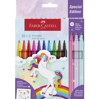 Faber-Castell tuscher - 10 farver + 3 glittertuscher