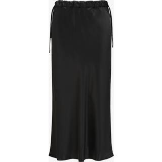 Max Mara Editore satin midi skirt - black - S-M