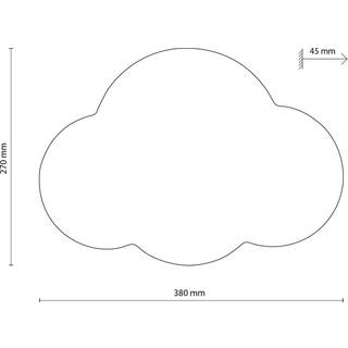 Væglampe Cloud TK Lighting, dæmpbar, Creme/amber, Stue/spisestue, Metal, Ungdommelig stilretning