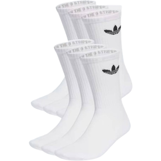 Trefoil Cushion Crew sokker, 6 par - White - 37-39