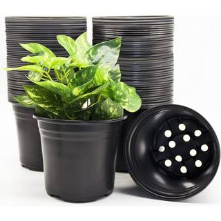 Hectolife 100-pack 0,5 gallon fleksible planter planteskolepotter fortykket bl?d plastfr?plante Potter Fr? Start Pot Blomster Plant Container til