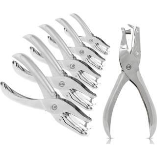 Hul Puncher 6 Pack 8 Sheet Capacity Silver Color Paper Punch til papir 1 hulstans