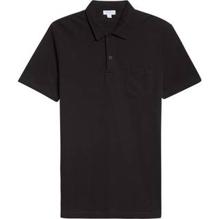 Sunspel Riviera cotton polo shirt - black - EU 52