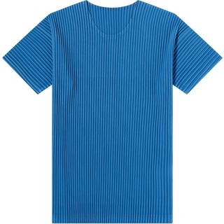 Pleated T-Shirt in Iron Blue - 2