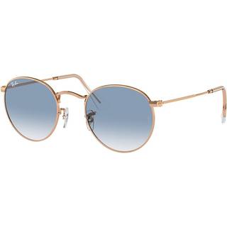 Ray - Ban Mand RB3447 ROUND METAL 92023F Solbriller Metal Guld Blå Rund Normal Skygge