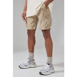 Mens Taupe Man Active Lightweight 5inch Slim Cargo Shorts