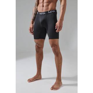 Mens Black Man Active Performance 7inch Long Boxer