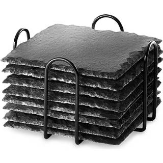 8 Firkantede Sten Bordskånere & Holder