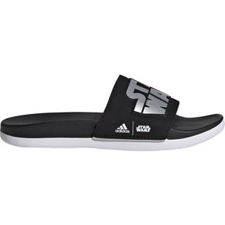 ADIDAS STAR WARS ADILETTE COMFORT KIDS BADESANDALER - Core Black / Silver Metallic / Cloud White - 37