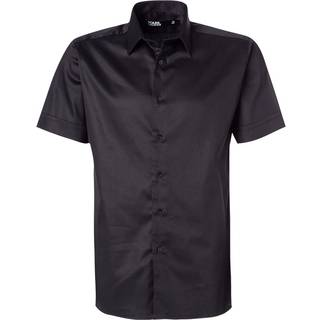 KARL LAGERFELD Herren Kurzarmhemd schwarz