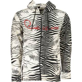 Cavalli Class White Cotton Mens Hooded Sweater