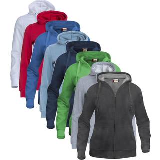 Clique 21035 Basic Hoody Full zip ladies / Hættetrøje hvid M