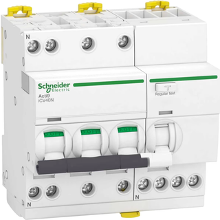 Schneider Kombiafb rcbo icv40n 3pn c 40a 30ma asi