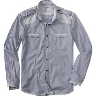 GAS Herren Hemd blau Slim Fit