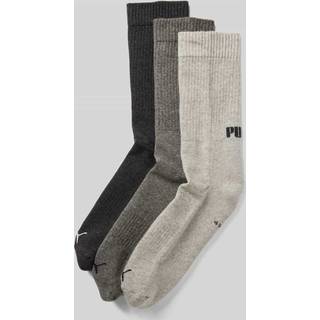 Puma 3-pak Cushioned Next Crew Socks - Grey - Str 43/46