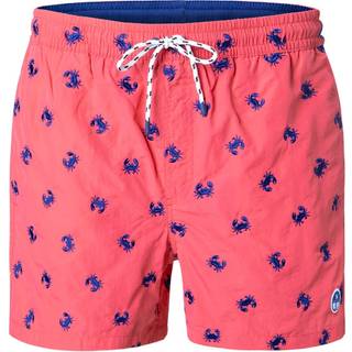 NORTH SAILS Herren Badeshorts rot Mikrofaser Gemustert