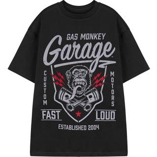 Vanilla Underground Vanilla Underground Black Mens Gas Monkey Licensed 100% Cotton T-Shirt