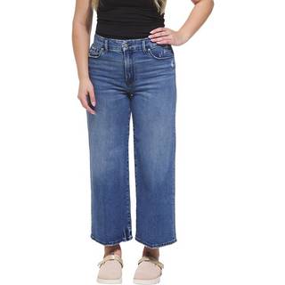Good American Good American Blue 100% Cotton Waist Palazzo Crop Jeans