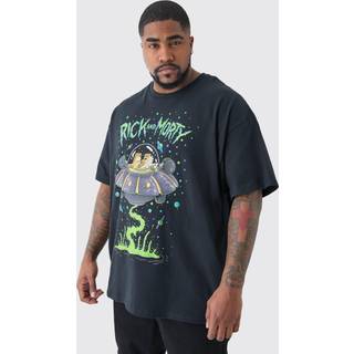Mens Plus Rick And Morty License T-shirt In Black