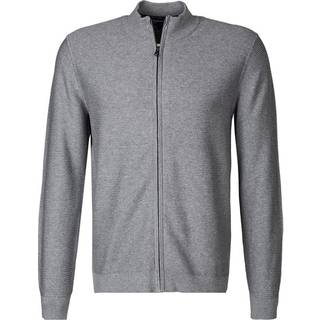 OLYMP Herren Strickjacke grau unifarben