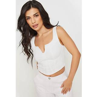 PixieGirl Petite Notch Neck Corset 100% Bomuld TopEU 46 Petite (UK 18 P)