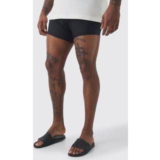Mens Black Plus Plain Trunk Swim Shorts