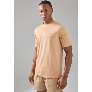 Mens Sand Man Active Gym Raglan Neon Logo Reg Fit T-shirt