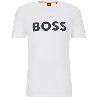 T-shirt i bomuldsjersey med gummilogo