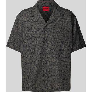 Skjorte med oversize fit i bomuldspoplin med sæsonens print
