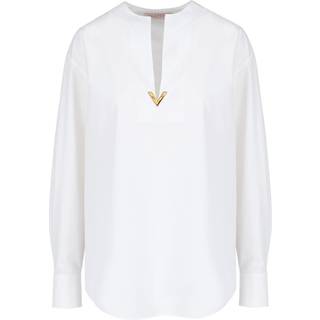 Valentino VGold cotton poplin top - white - XS