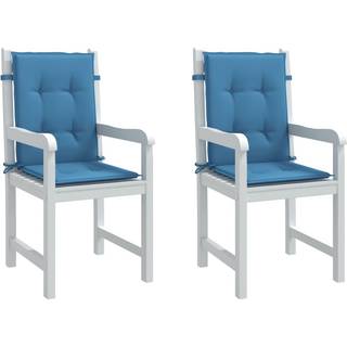 Stolehynder Med Lav Ryg Stof Lysegrå - 2 / meleret blå / 100 x 50 x 4 cm