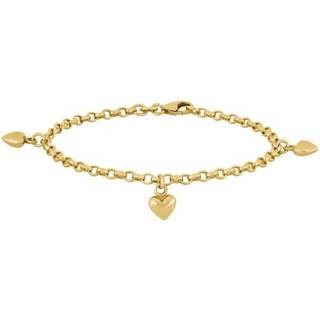 Nordahl Andersen hjerter armbånd sølv forgyldt 17cm