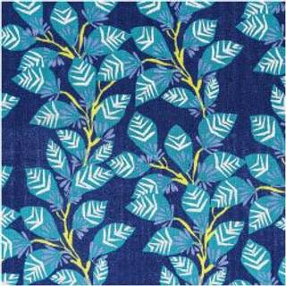 Musselin-Druckstoff Aloha Ranke Hot Foil 140cm - Mehrfarbig