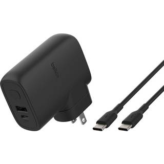 Belkin BoostCharge 25W hybrid vægoplader + 5.000mAh powerbank (sort) - På lager i butik