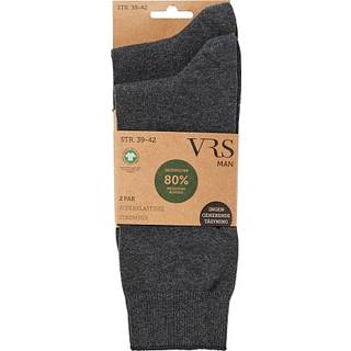 VRS herre 2-pak strømper str. 39/42 - grå (På lager i butik)