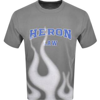 Heron Preston Heron Law Flames T Shirt Grey