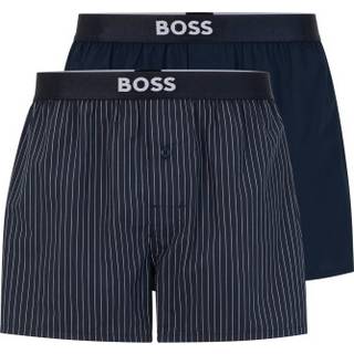 BOSS 2-pak Patterned Cotton Boxer Shorts EW - White/Navy - X-Large