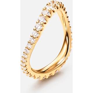 OLE LYNGGAARD COPENHAGEN Love Band ring buet i 18 kt guld med brillanter - Str. 55
